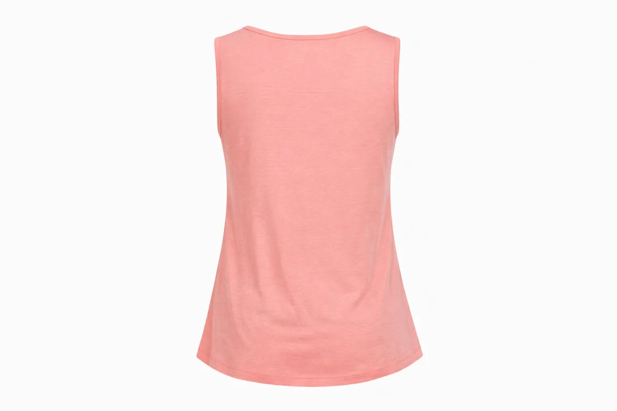 Women’s Coral Lace-Up Sleeveless Tank Top Casual Summer Blouse, Large