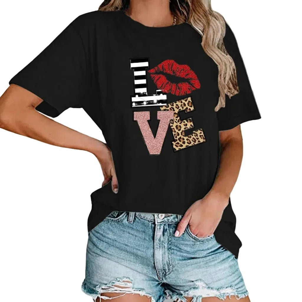 Women's Printed Cotton Urban Casual Regular Sleeve T Shirt