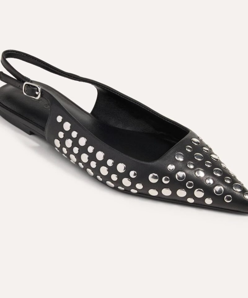 Bedford Flat- Black w/Silver Studs