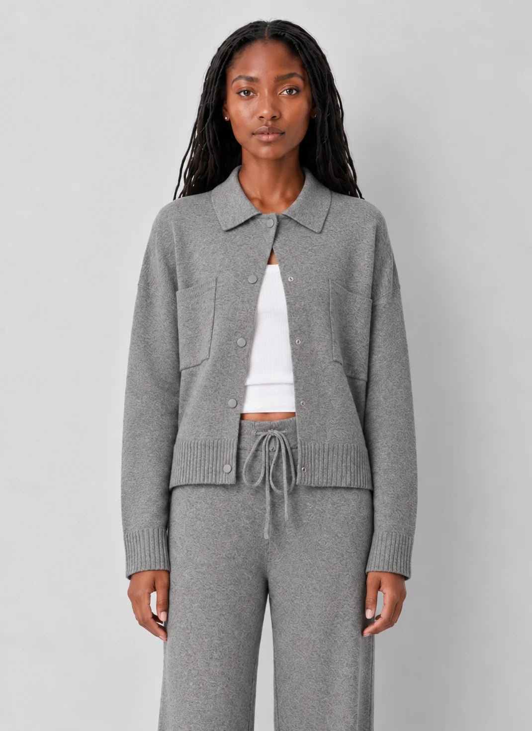 Slowdown Sweater Jacket- Classic Heather Grey