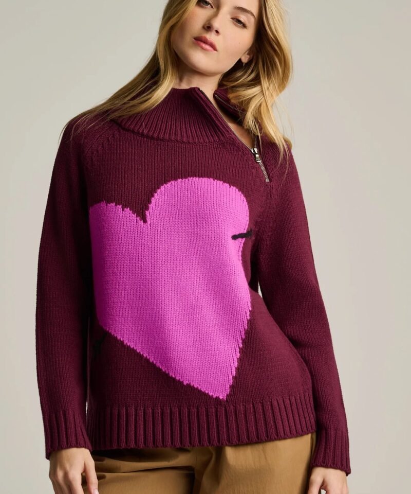 Take Aim Sweater- Wine