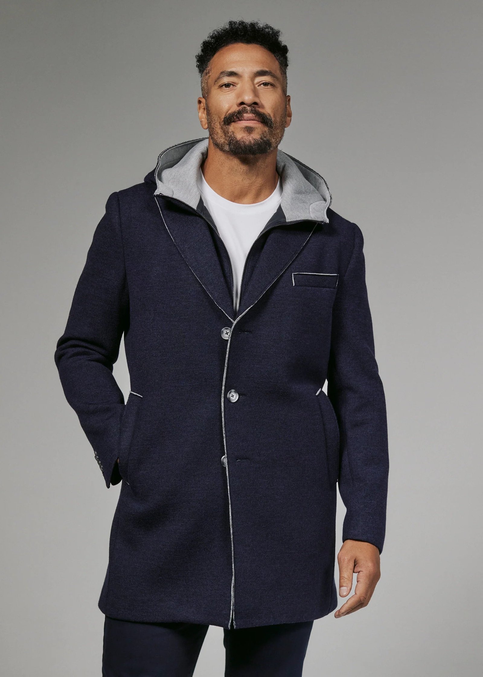 The Midtown Overcoat- Navy