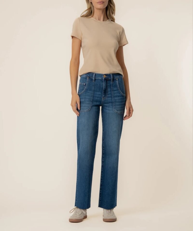 Avery High Rise Straight Leg- Fortune w/Dark Base