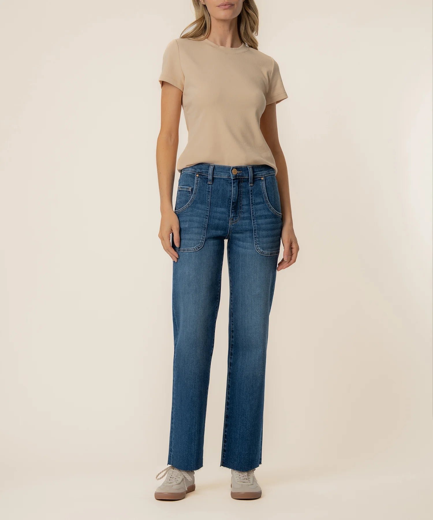 Avery High Rise Straight Leg- Fortune w/Dark Base