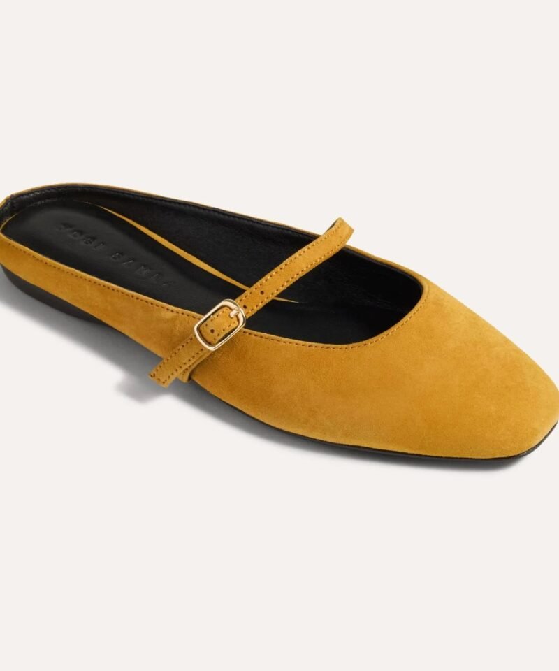 Lily Flat- Ochre Suede