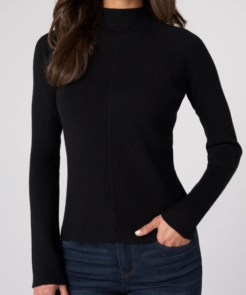 Long Sleeve Turtleneck Sweater- Black