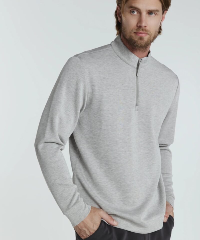 Rev Quarter Zip- Heather Grey