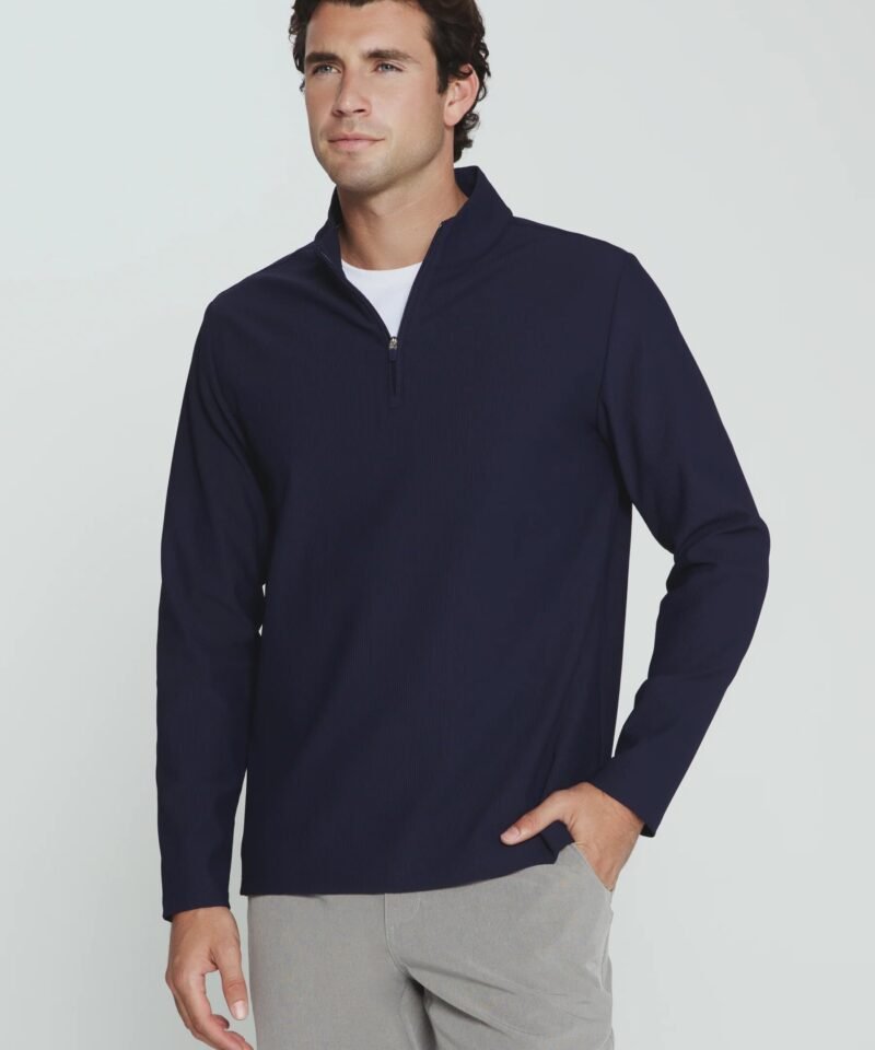 Drift Quarter Zip Pullover- Navy