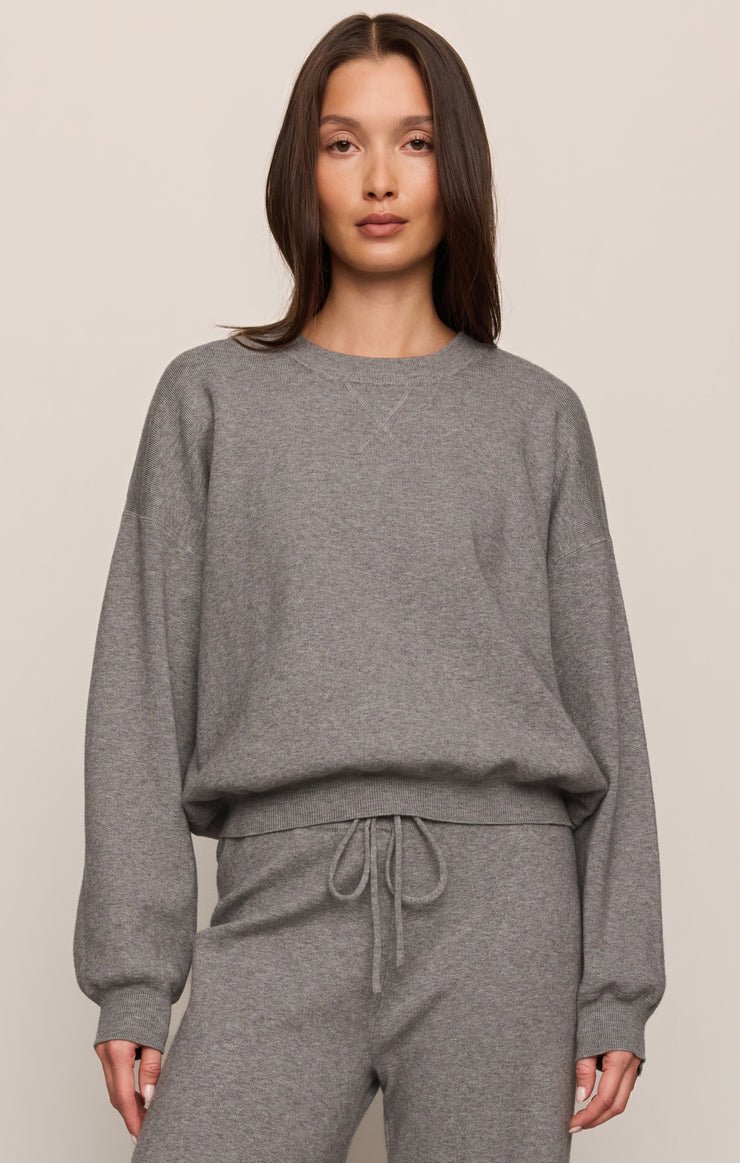 Take It Easy Sweater- Classic Heather Grey