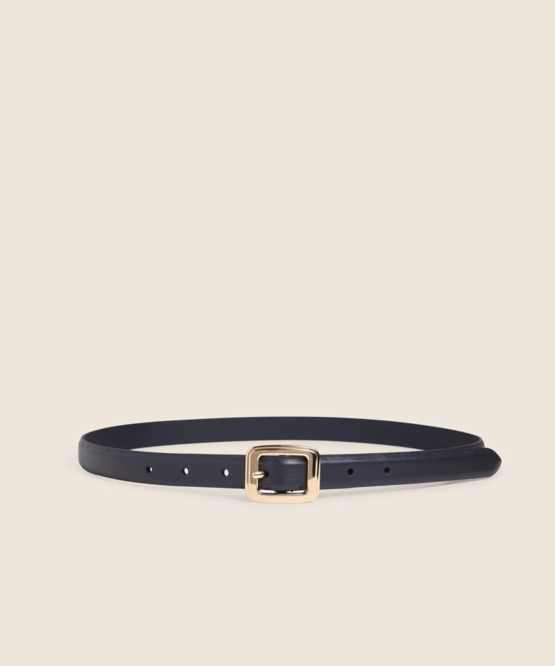 The Elle Belt- Black/ Antique Brass