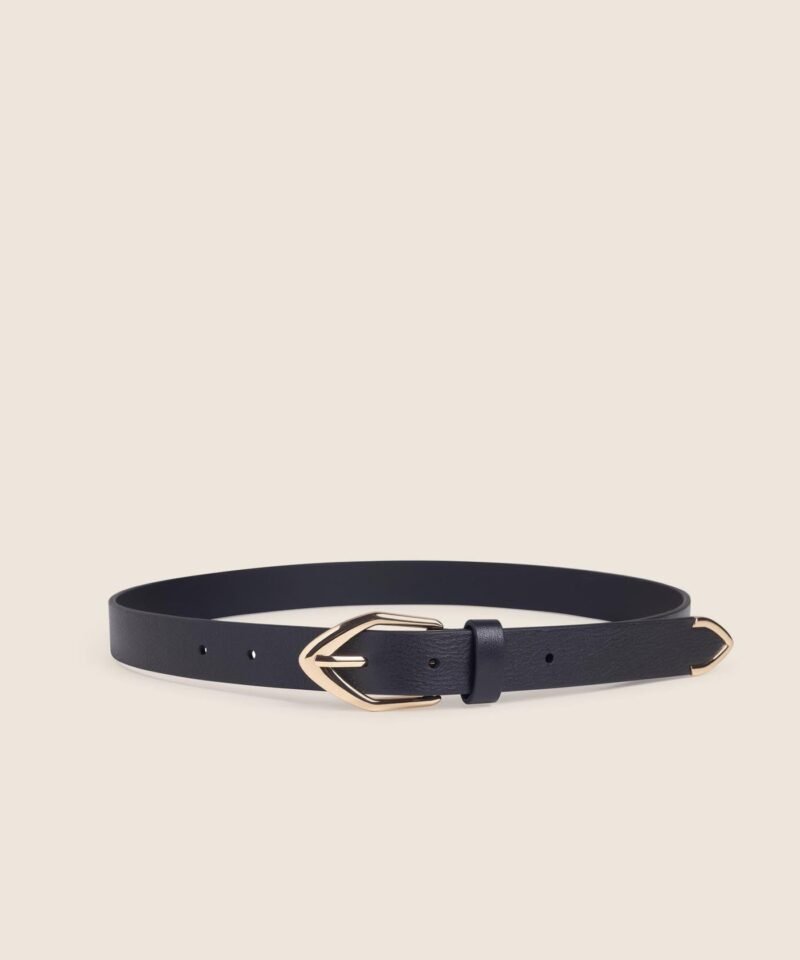 The Dakota Belt- Black/ Polished Gold