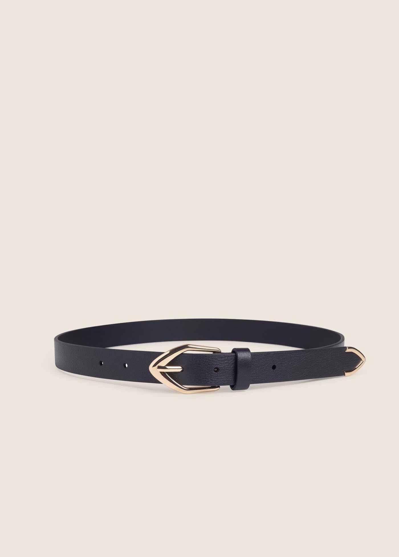 The Dakota Belt- Black/ Polished Gold