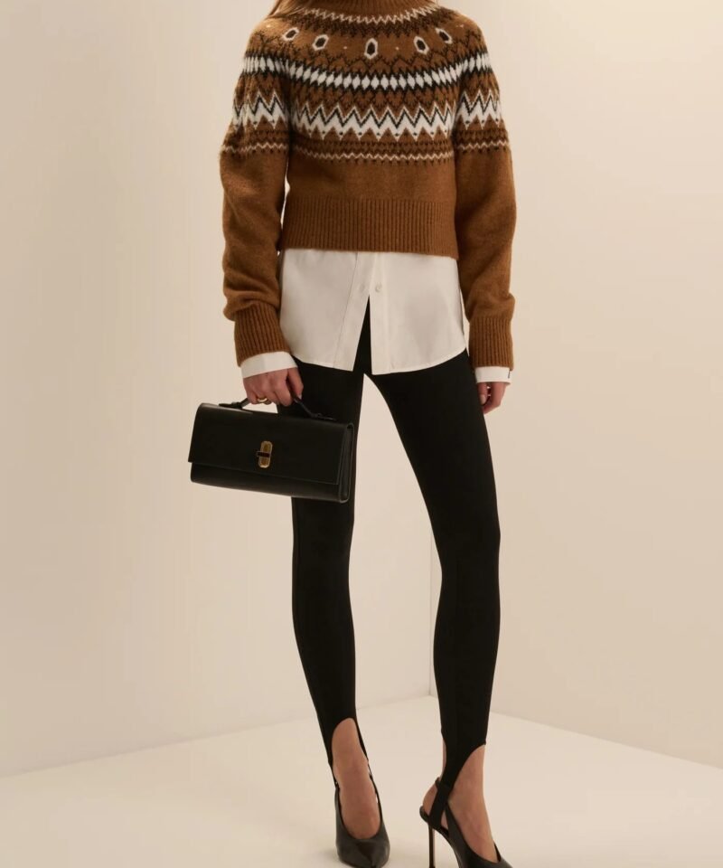 The Chalet Sweater- Camel Multi